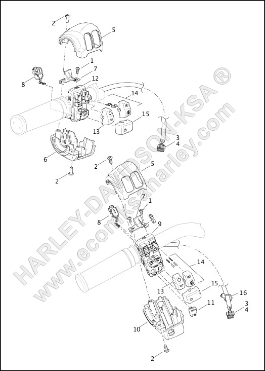 SWITCHES, HANDLEBAR LEFT, FRONT